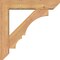 Ekena Millwork Balboa Slat Smooth Bracket w/ Offset Brace, Western Red Cedar, 5 1/2"W x 24"D x 24"H BKT0604X24X24BOA06SWR - alternate 2